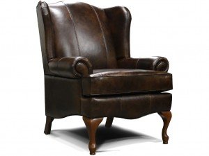 Leather Wingback Chair by England Furniture